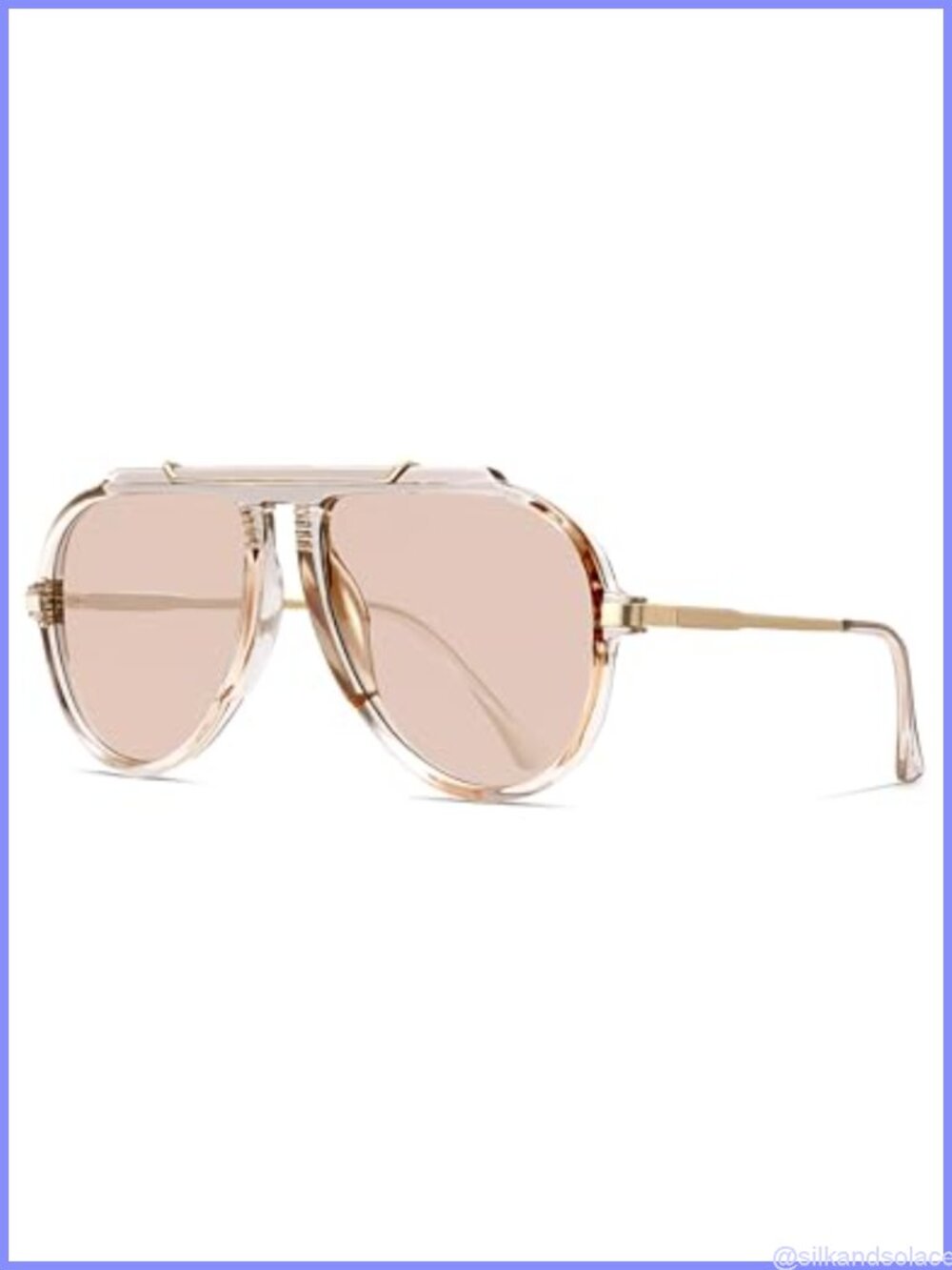 Oversized Aviator Sunglasses UV400 Retro 70s Full Frame Unisex